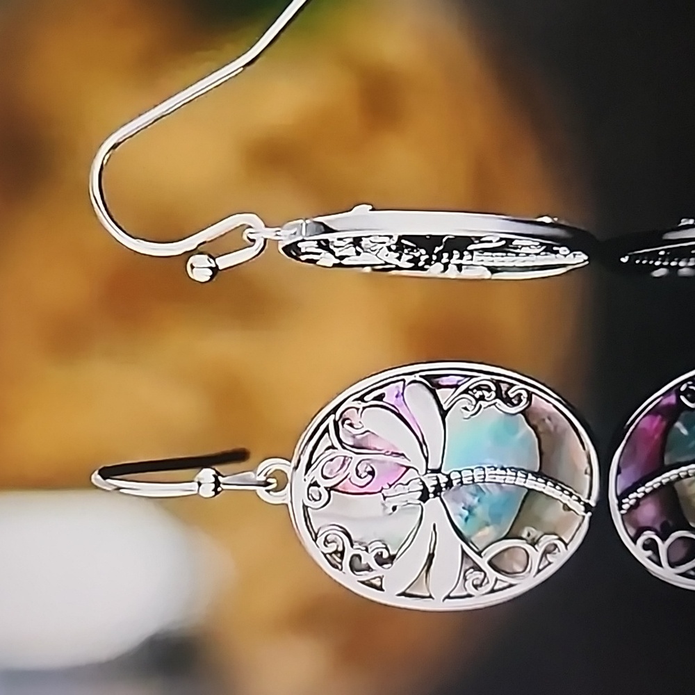 Dragonfly🌸🌸 3pc set necklace earrings - Picture 4 of 5